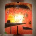 Applique murale rouge