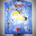 Applique murale multicolore décorée du ciel de miro