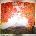 Applique murale en verre coloré paysage